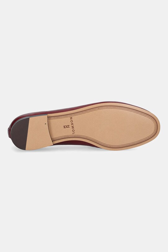 Nokwol mocasini de piele Gate Gale.Burgundy.Leather burgundia