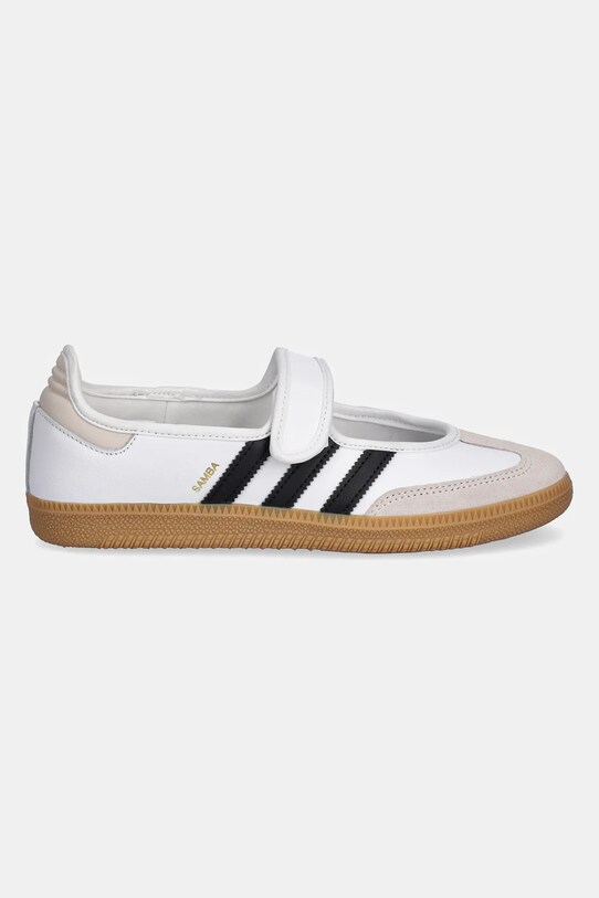 Kožené baleríny adidas Originals Samba Jane JR1402 bílá AW25