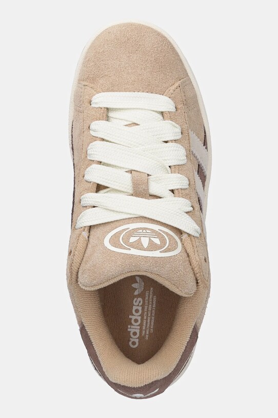adidas Originals sneakers din piele intoarsă Campus 00S Twist bej JR5752