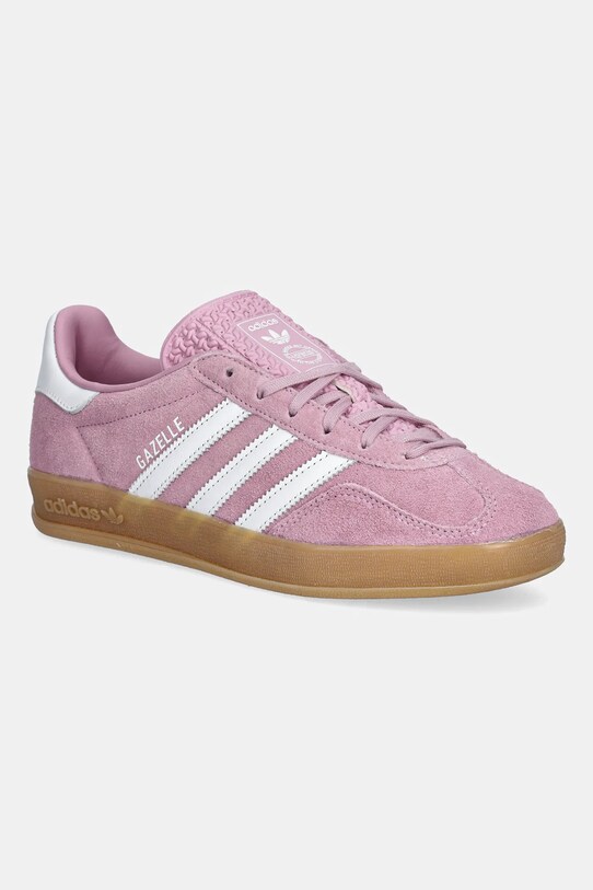 Semišové tenisky adidas Originals Gazelle Indoor plochá fialová JS1395