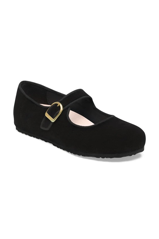 Birkenstock baleriny skórzane Santa Clarita 1030802 czarny AW25