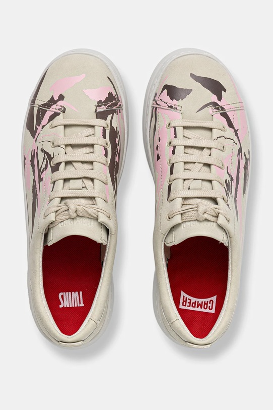 Camper sneakersy skórzane TWS K200645.099 beżowy AW25