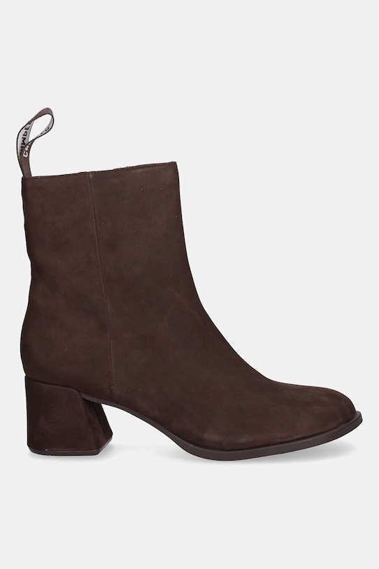 Gležanjače od nubuk kože Camper Kora K400798.002 smeđa AW25