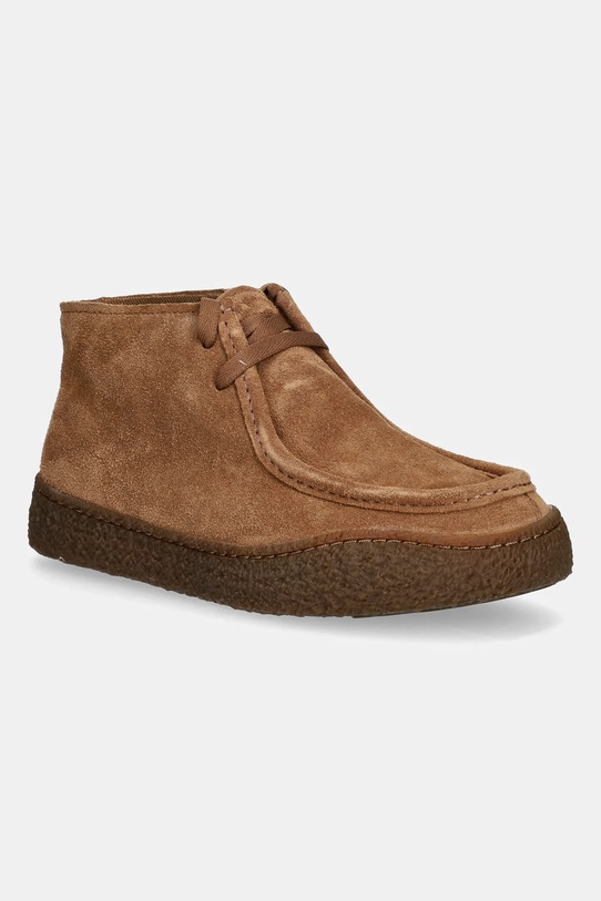 Σουέτ κλειστά παπούτσια Camper Peu Terreno φλατ καφέ K400813.003