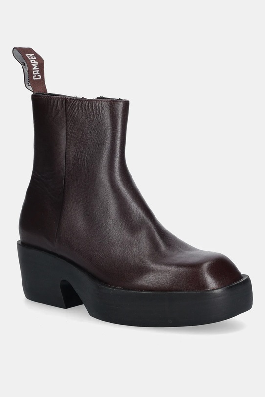 Camper cizme de piele Billie 5-8 cm burgundia K400754.007