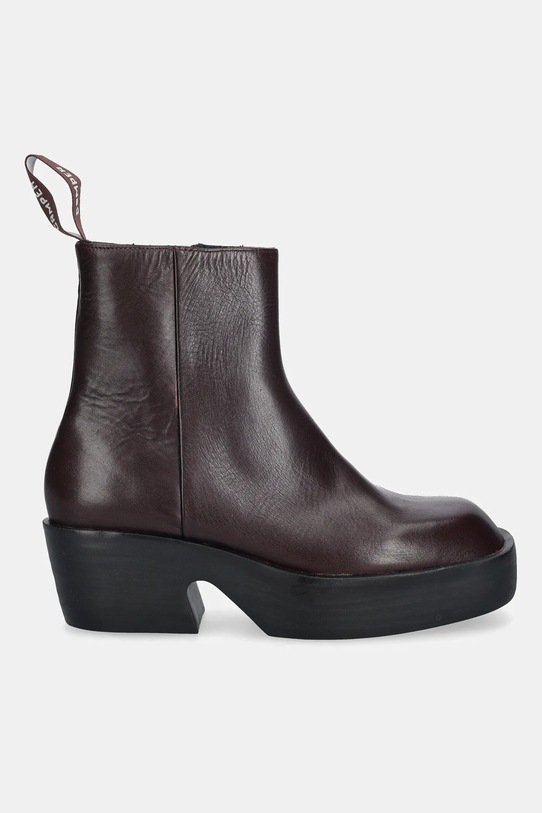 Camper cizme de piele Billie K400754.007 burgundia AW25