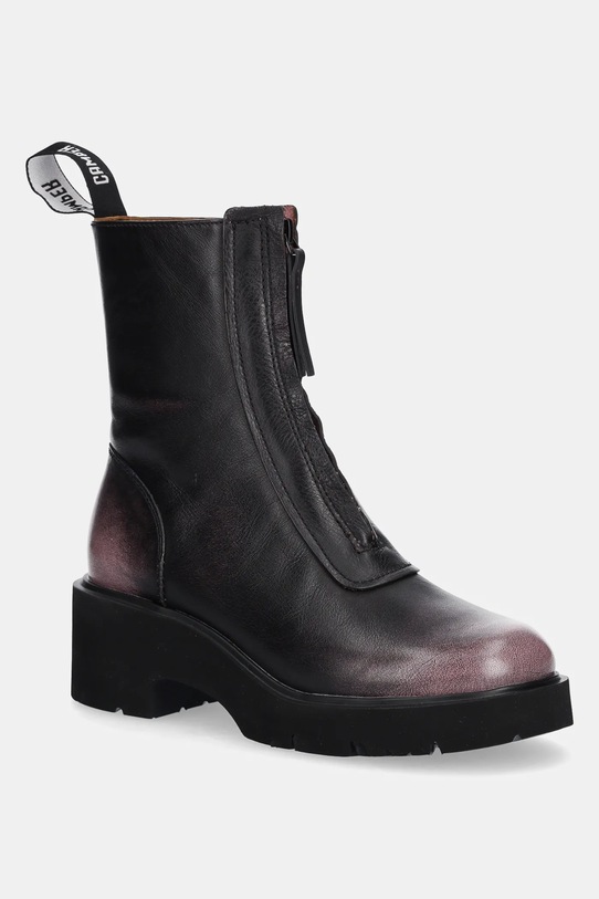 Δερμάτινες μπότες Camper Milah 5-8 cm μαύρο K400776.008