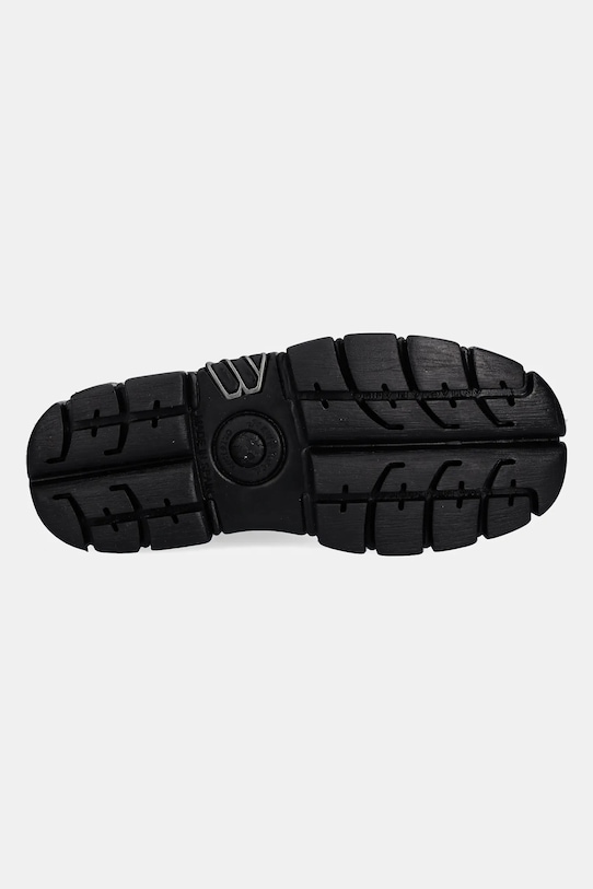 New Rock stivali da motociclista in pelle CRUST NEGRO + TOWER CASCO M.WALL084NP.C8 nero