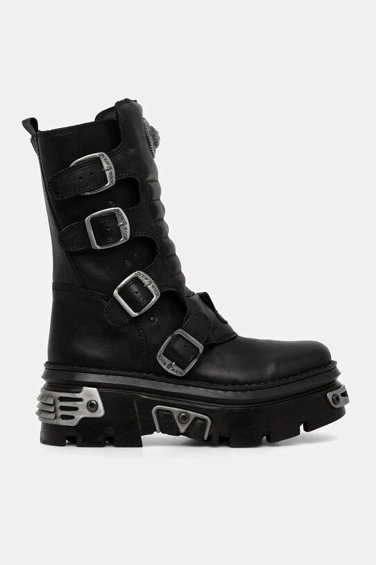 New Rock workery skórzane CRUST NEGRO REACTOR CASCO TOBERAS M.WALL373N.C1 czarny AW25