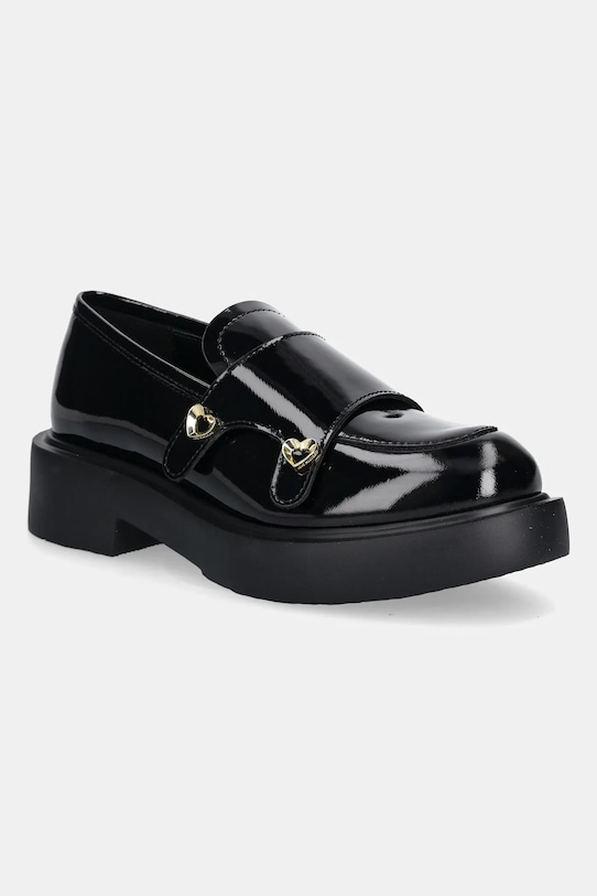 Love Moschino mocasini de piele piele negru JA10104G1NIH0000
