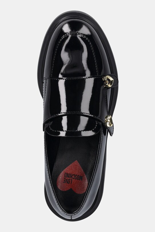 Love Moschino mokasyny skórzane czarny JA10104G1NIH0000