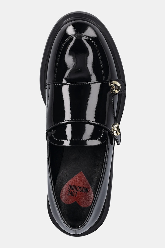 Love Moschino mocasini de piele negru JA10104G1NIH0000