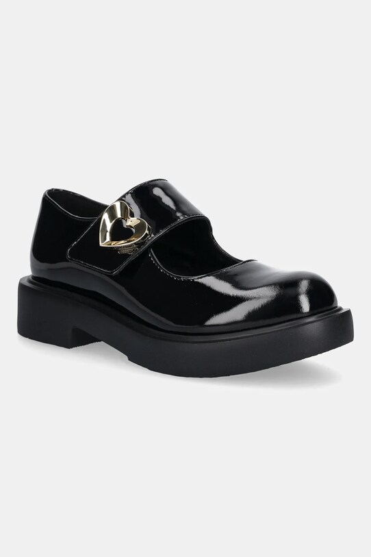 Love Moschino buty skórzane skóra lakierowana czarny JA10114G1NIH0000