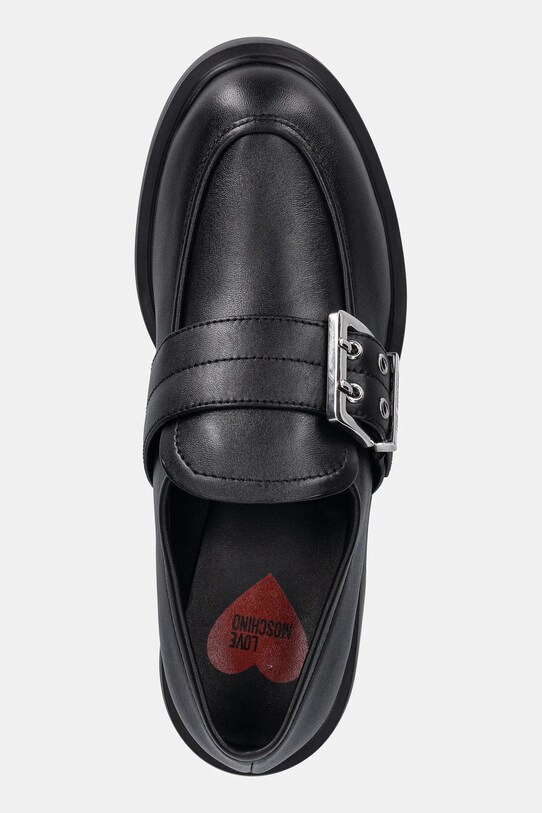 Usnjeni mokasini Love Moschino črna JA10134G1NIA000A