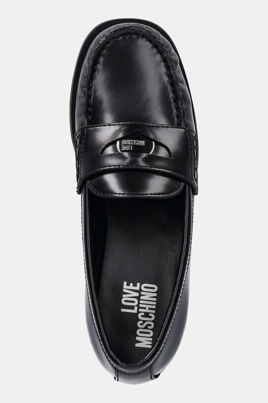 Love Moschino mokasyny skórzane czarny JA10222G1NJD000A
