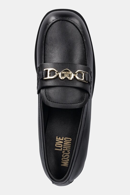 Kožené mokasíny Love Moschino černá JA10242G1NIA0000