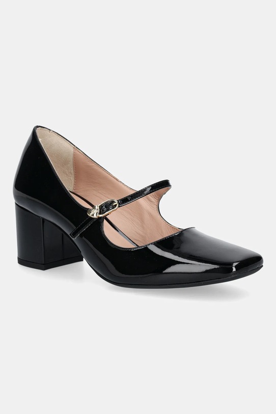 Love Moschino pantofi de piele gros negru JA10385G1NIH0000