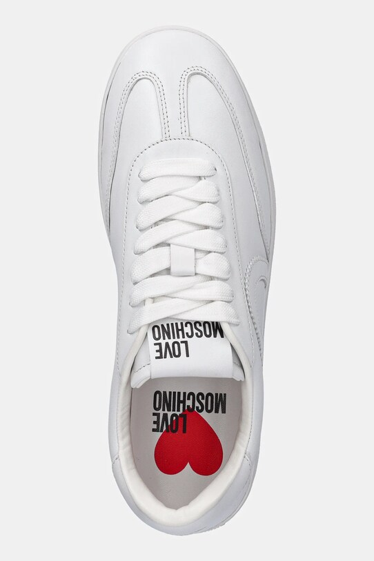Love Moschino sneakersy skórzane biały JA15112G1NIA0100