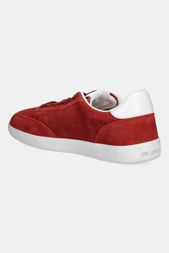 Obuwie Love Moschino sneakersy zamszowe JA15112G1NIG0500 czerwony