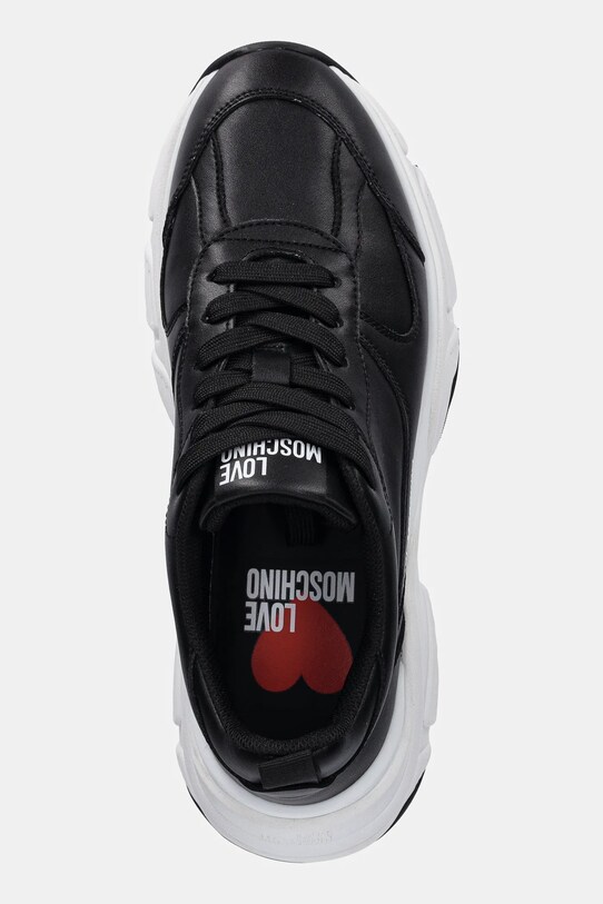 Love Moschino sneakersy skórzane czarny JA15246G1NIA0000