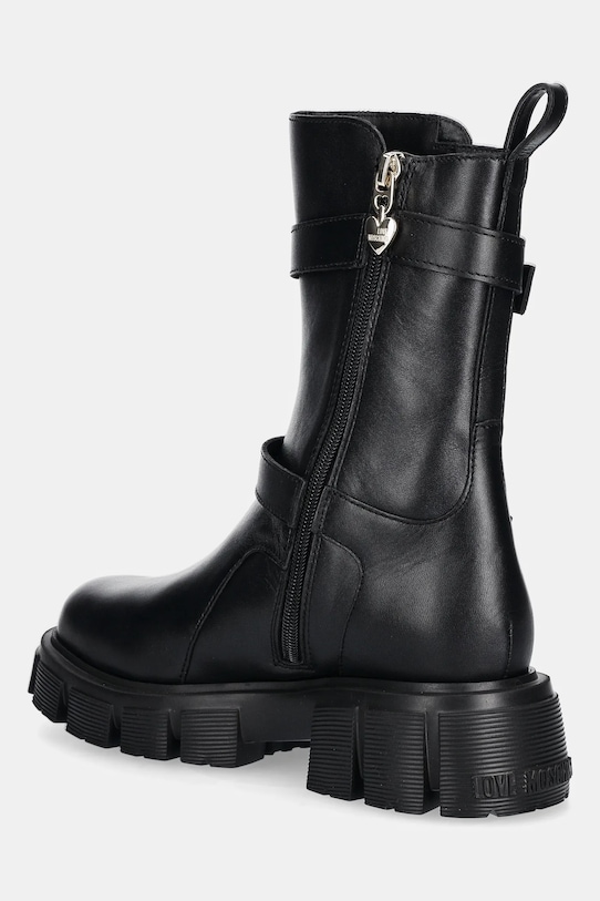 Obuwie Love Moschino botki skórzane JA24095G1NIA0000 czarny