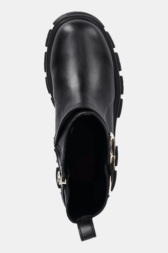 Love Moschino botki skórzane czarny JA24095G1NIA0000
