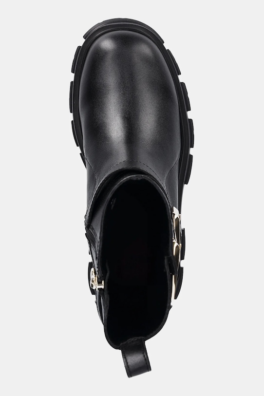 Love Moschino botki skórzane czarny JA24095G1NIA0000
