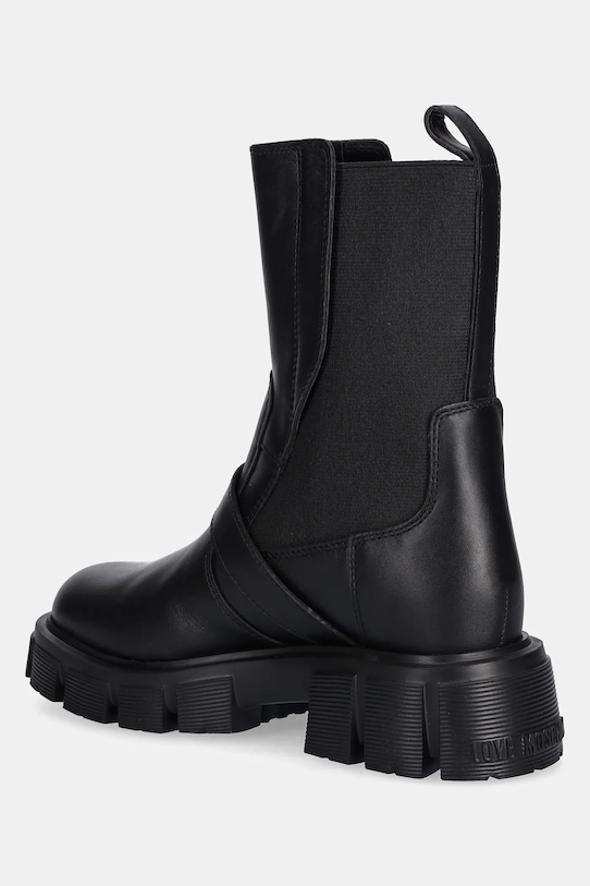 Obuwie Love Moschino sztyblety skórzane JA24105G1NIA0000 czarny