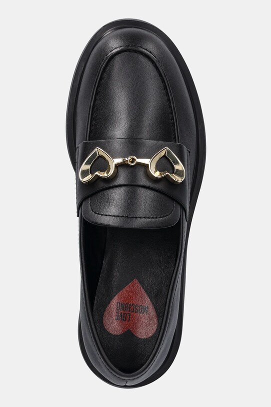 Love Moschino mokasyny skórzane czarny JA10094G1NIA0000