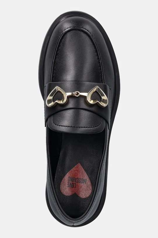 Kožené mokasíny Love Moschino černá JA10094G1NIA0000