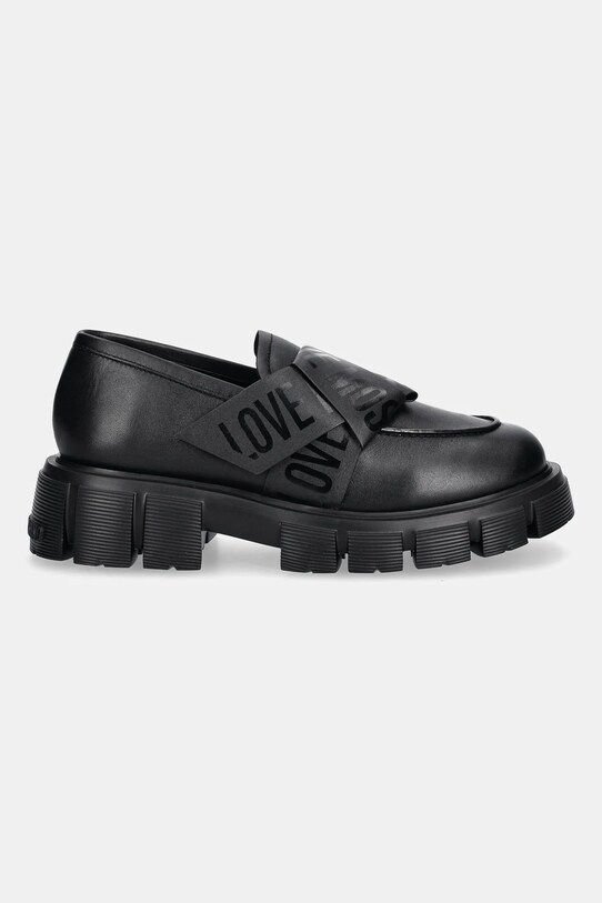 Usnjeni mokasini Love Moschino JA10155G1NIAX000 črna AW25