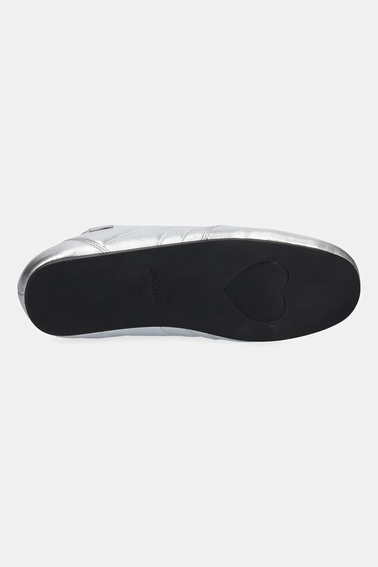Love Moschino sneakersy skórzane JA10201G1NIF0902 srebrny