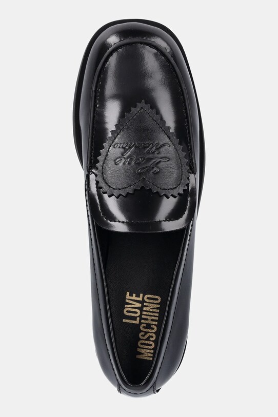 Love Moschino mokasyny skórzane czarny JA10232G1NJD200A