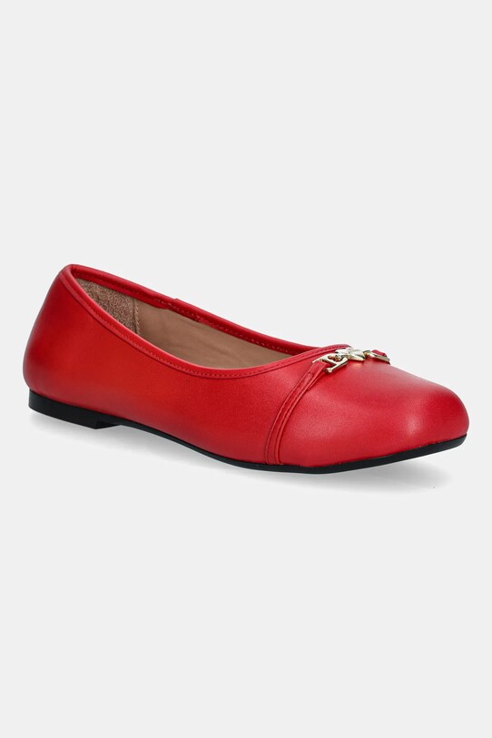 Kožené balerínky Love Moschino červená JA11081G1NIE0500