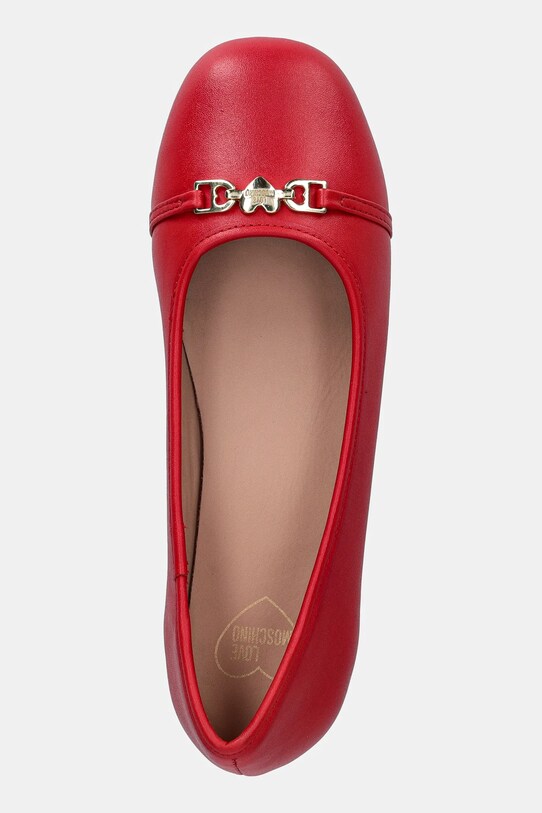 Kožené balerínky Love Moschino červená JA11081G1NIE0500