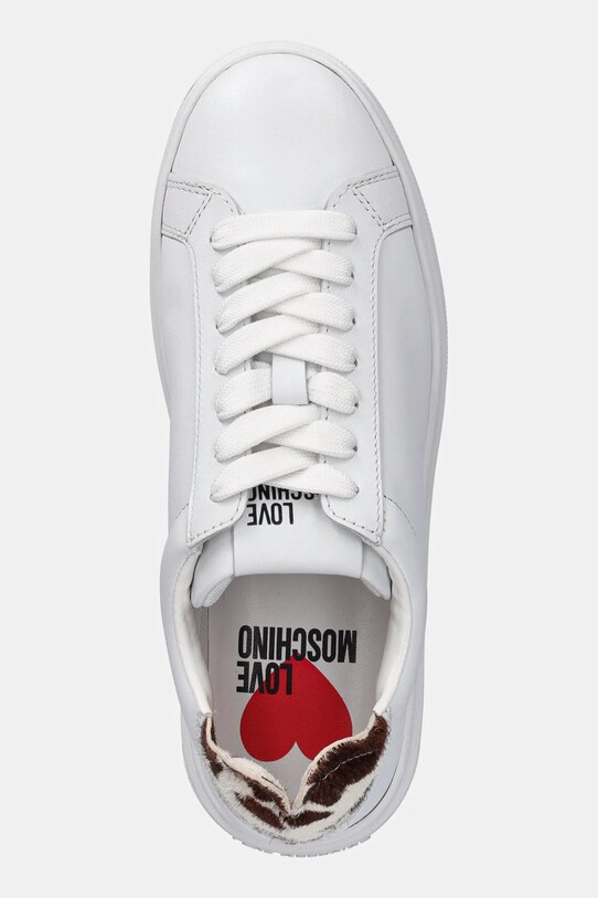 Kožené tenisky Love Moschino bílá JA15174G1NIA810A