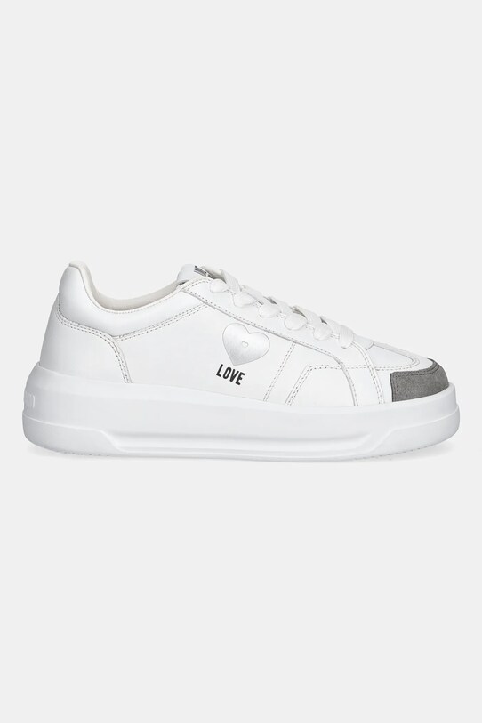 Love Moschino sneakersy skórzane JA15205G1NIAJ10B biały AW25