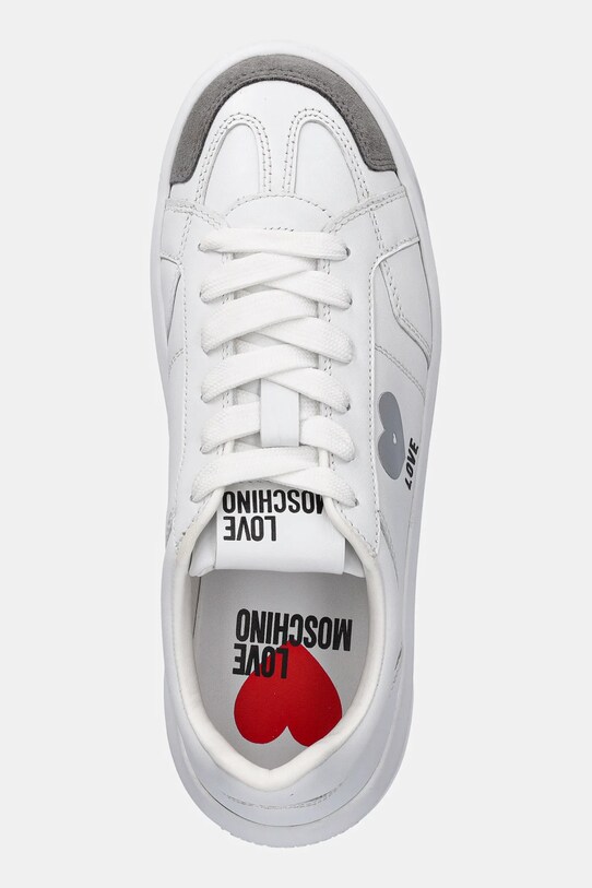 Love Moschino sneakersy skórzane biały JA15205G1NIAJ10B