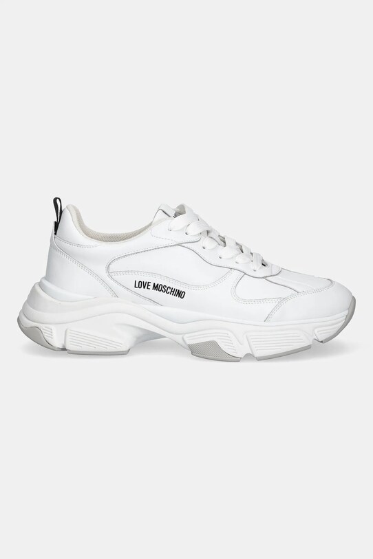 Love Moschino sneakersy skórzane JA15246G1NIA0100 biały AW25