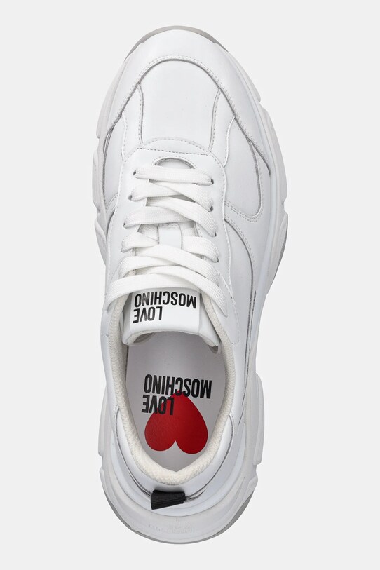 Love Moschino sneakersy skórzane biały JA15246G1NIA0100