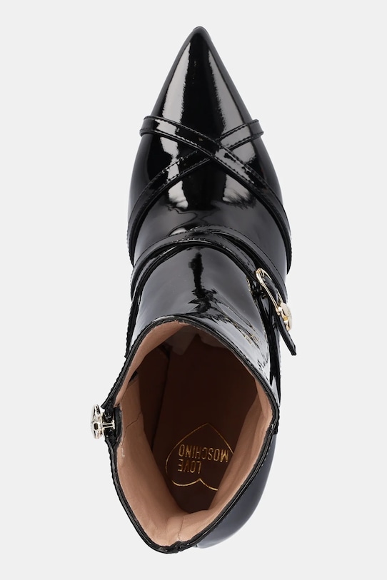 Шкіряні черевики Love Moschino чорний JA21047G1NIH0000