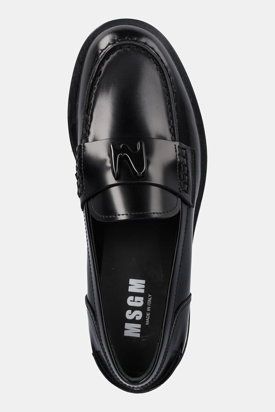 Kožené mokasíny MSGM černá 3941MDS152.954.99