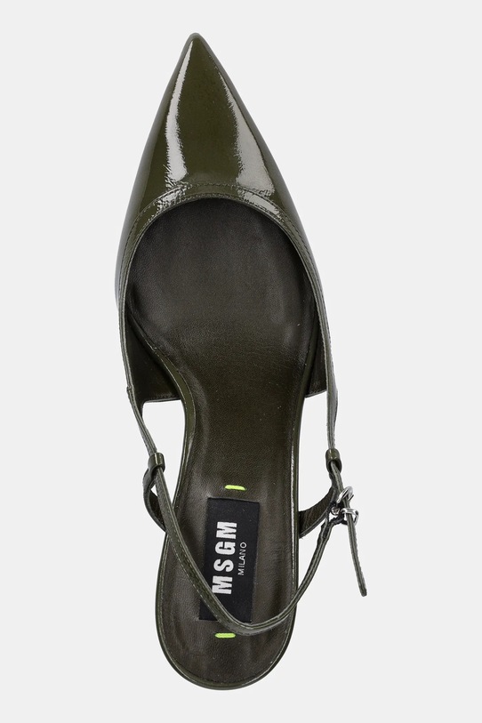 Kožené lodičky MSGM zelená 3941MDS931.818.36
