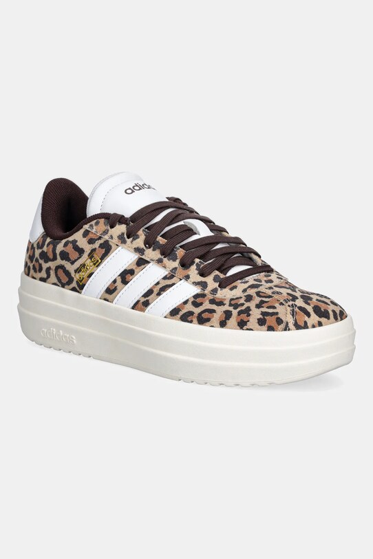 adidas velúr sportcipő Vl Court Bold nappa bőr bézs JS4376
