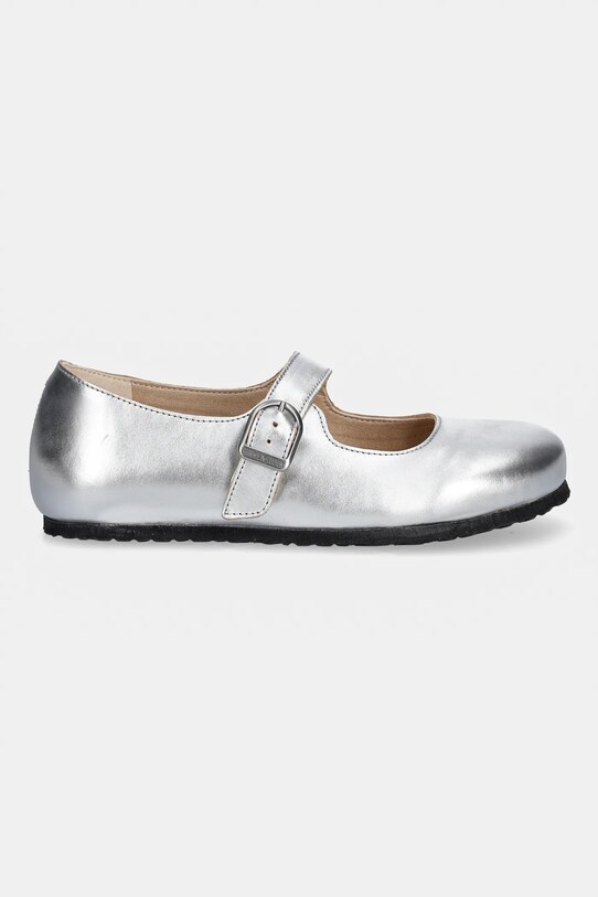 Δερμάτινες μπαλαρίνες Birkenstock Santa Clarita 1030679 ασημί AW25
