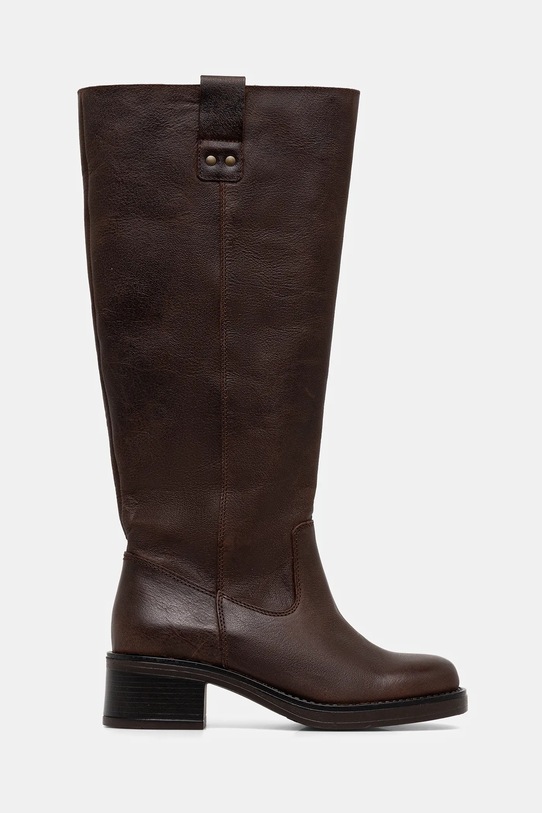 Kožené kozačky Aldo CURCULIOS 14114968.CURCULIOS hnědá AW25