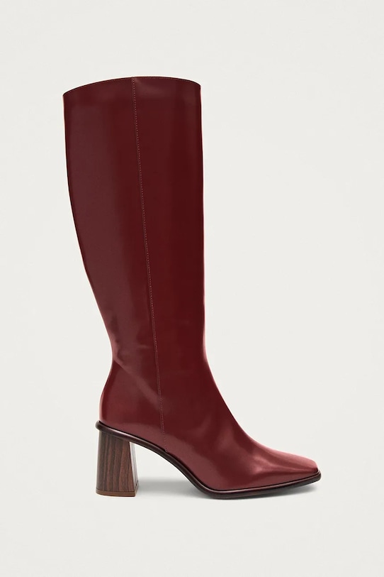 Alohas bőr csizma East Sleek magas burgundia S100826.01