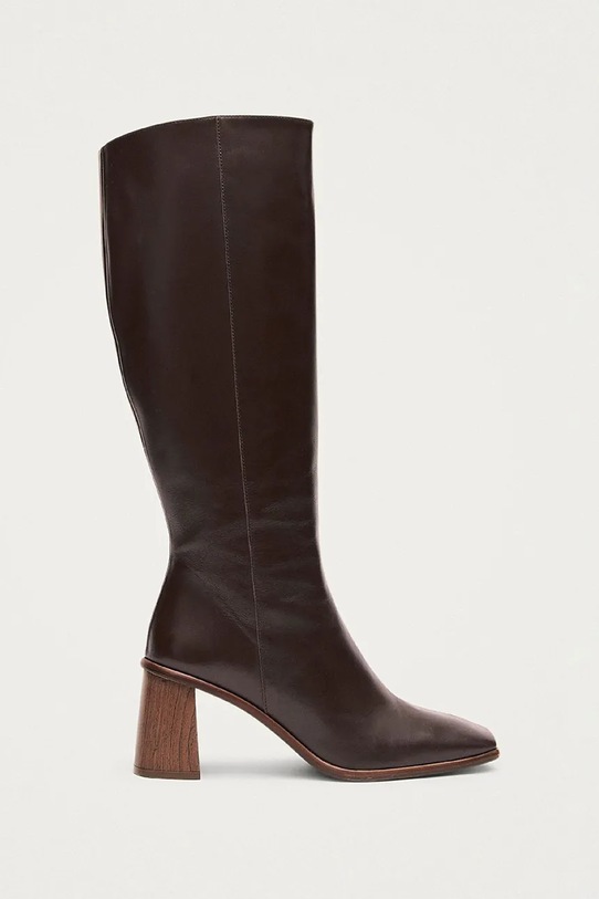 Kožne čizme Alohas East zrnata koža smeđa BTWEC1.30