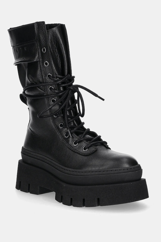 Copenhagen cizme de piele cu snur negru CPH691.black