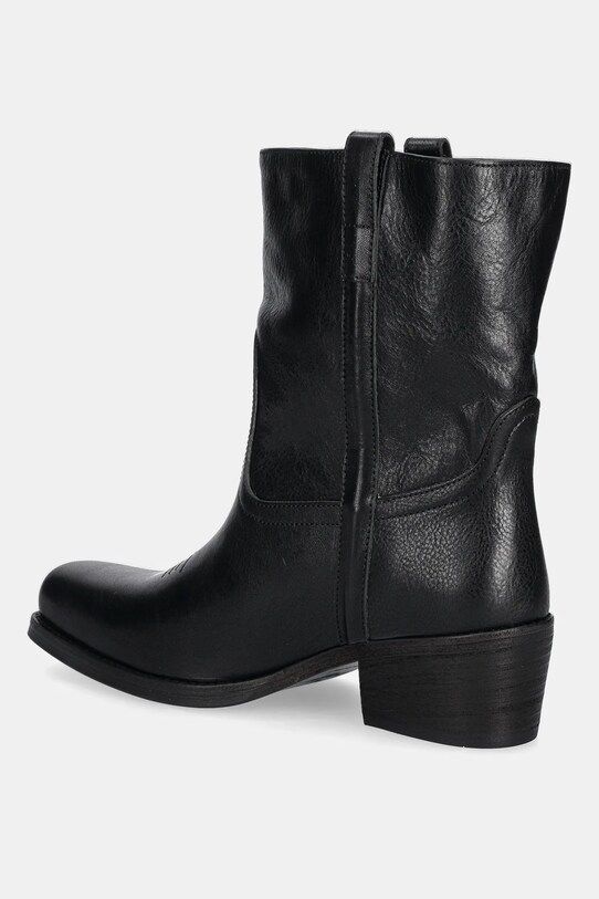 Scarpe Weekend Max Mara stivaletti alla caviglia in pelle Ranch 2525796034600.BLACK nero
